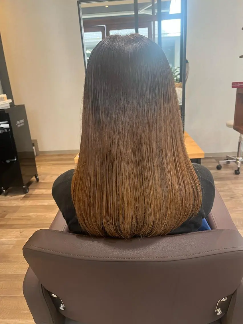 ミディアム 艶カラー推し！ なかはらあかりのヘアスタイル