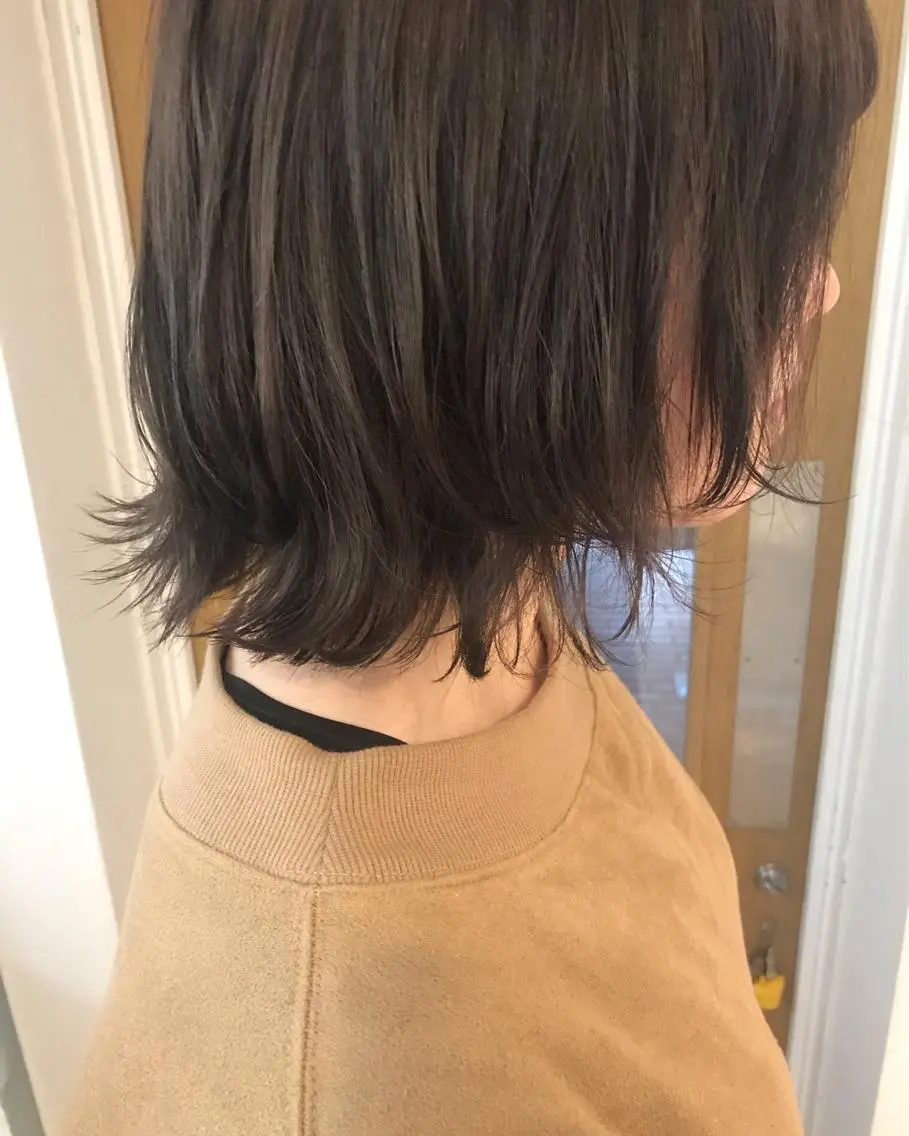 ミディアム カラー クニモトハルナ ボブ/柔らかカラーのヘアスタイル
