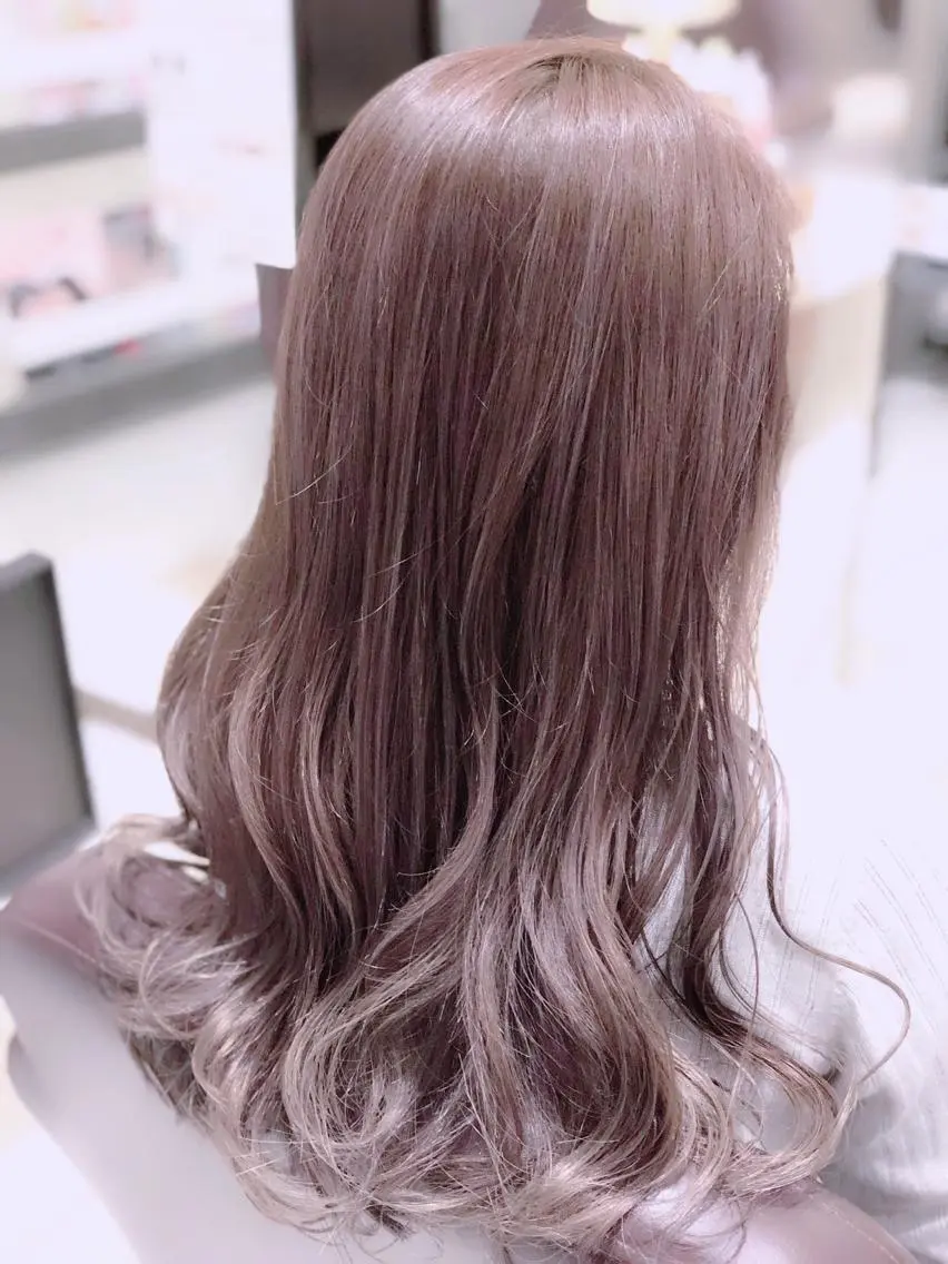 ロング カラー ラベンダーカラー 髪質改善/ 艶髪カラー/益田直幸のヘアスタイル