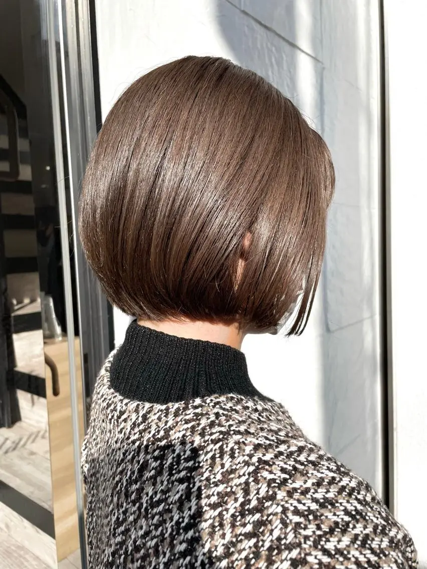 ショート カラー ブリーチ グレージュ AVANCE.難波/ 髙尾/ボブ特化のヘアスタイル