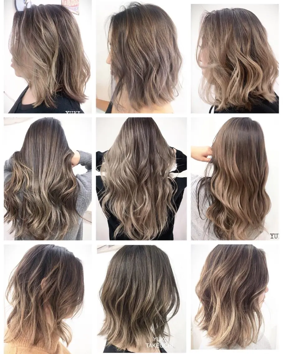 ロング カラー バレイヤージュ デザインカラー ハイライトカラー ハイライト レイヤーカット 武内 由貴のヘアスタイル
