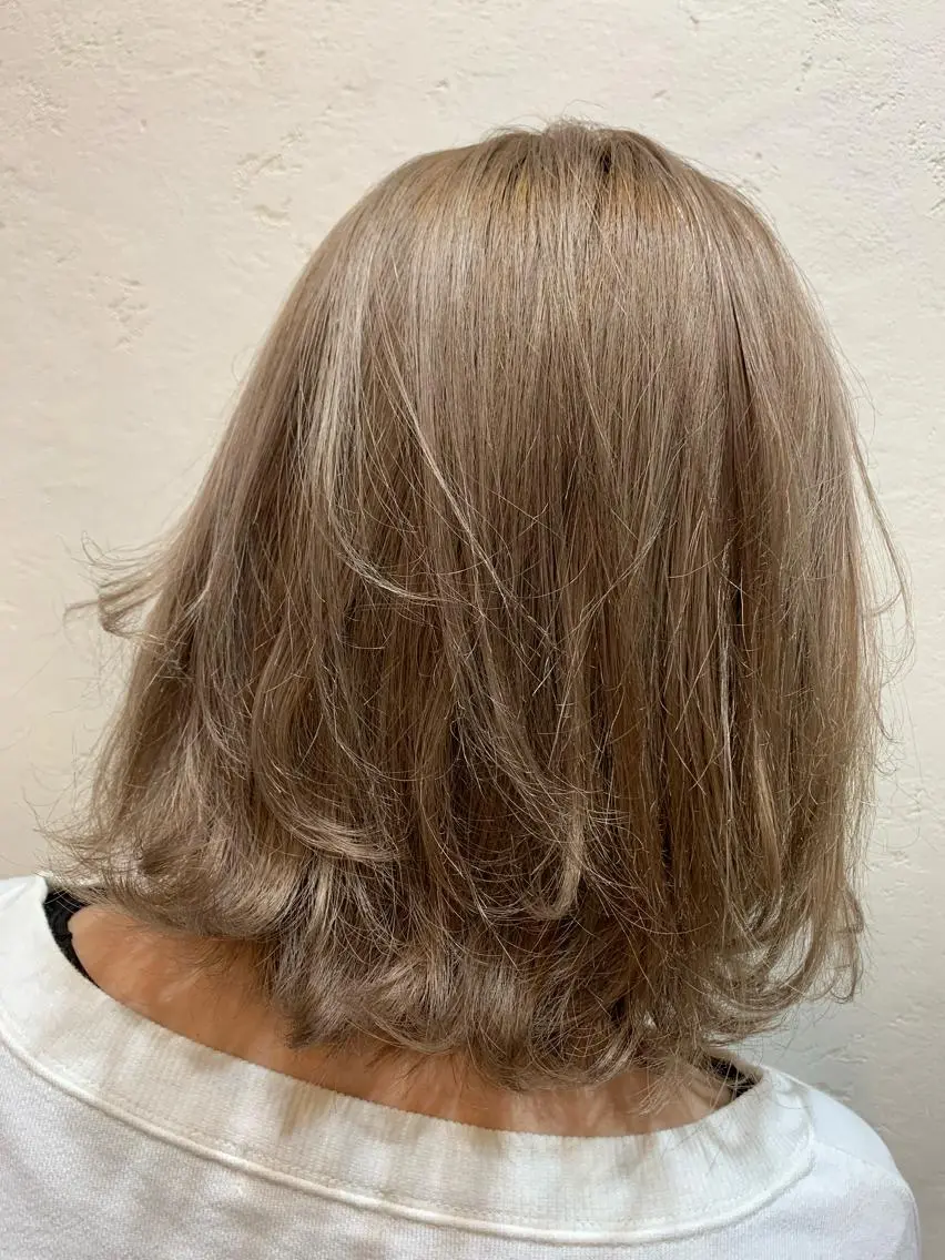 ミディアム カラー ヘアカラー トリートメント 天野 開のヘアスタイル