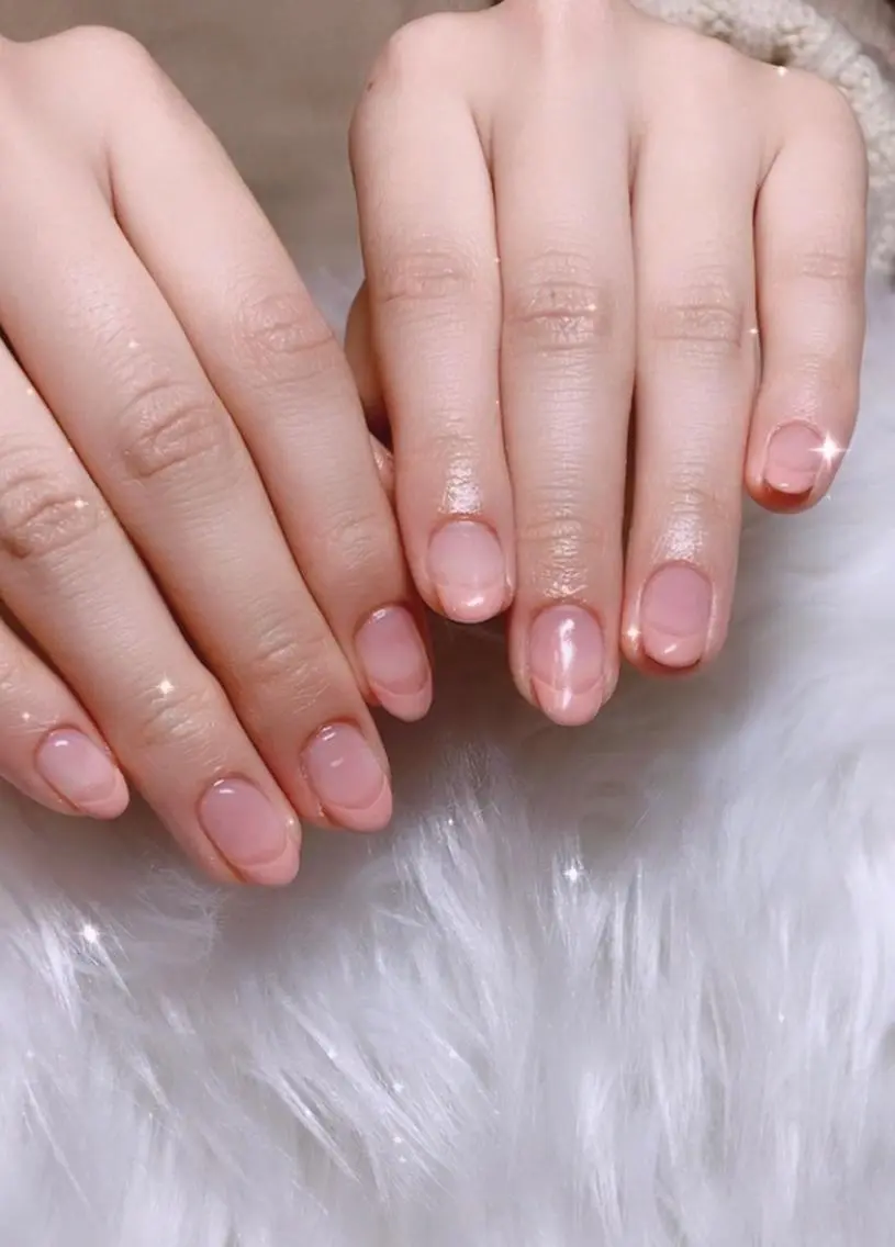 ネイル フレンチネイル ピンク ハンドネイル Nail salon Nuit(ニュイ)のネイルデザイン