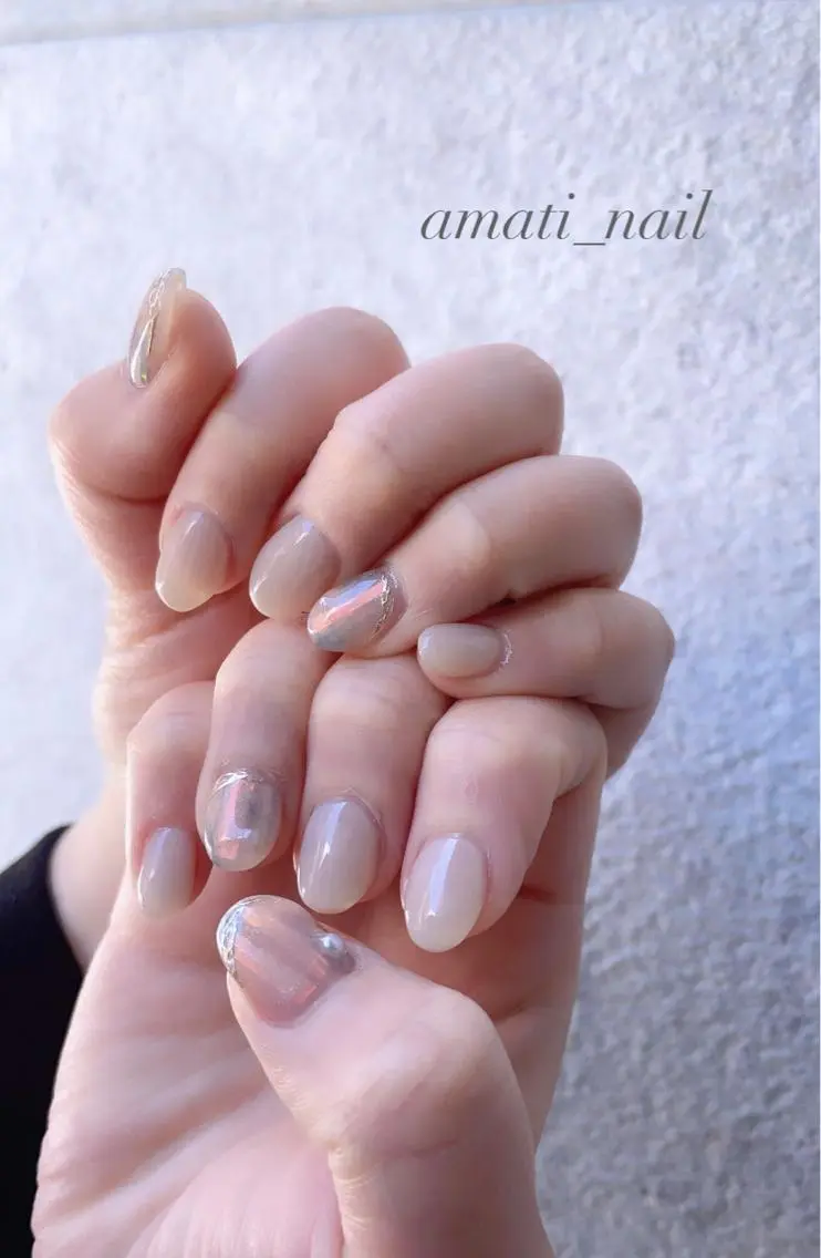 ネイル 入学式 フットネイル ジェルネイル グラデーション マグネットネイル ハンドネイル amati_nail TAKAKOのネイルデザイン
