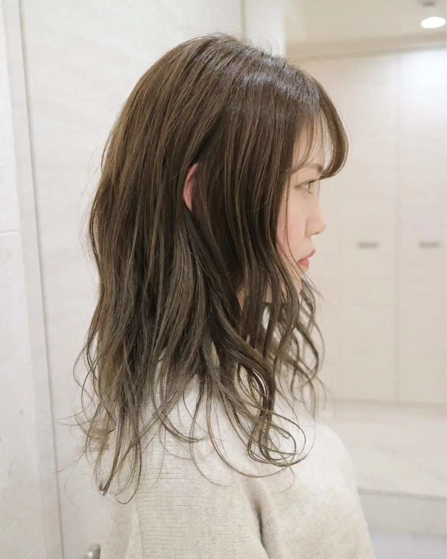 ロング カラー ブルーカラー ブルーバイオレット バイオレットカラー 斉藤 貴也のヘアスタイル