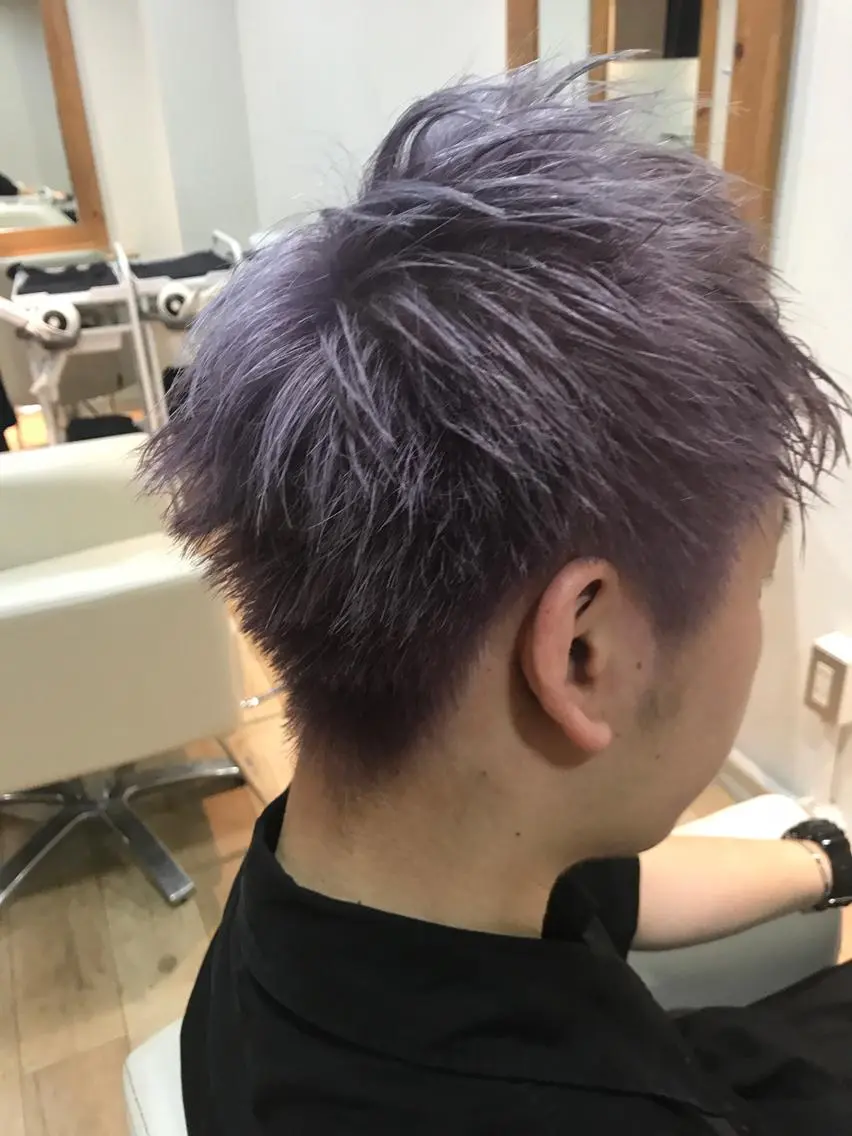 カラー メンズ 豊中駅3分eha レッスンモデルのヘアスタイル