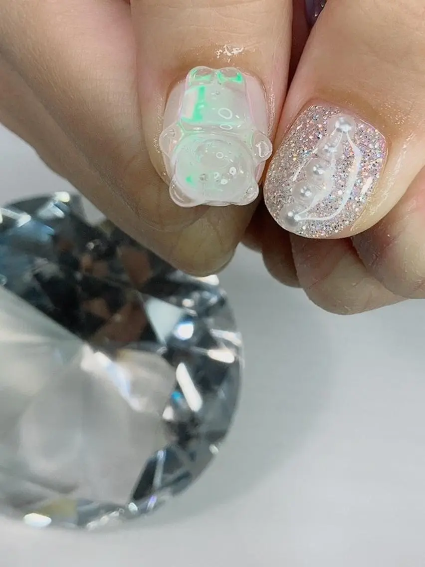 ネイル 氷ネイル・うるうるネイル . MAKI NAILのネイルデザイン