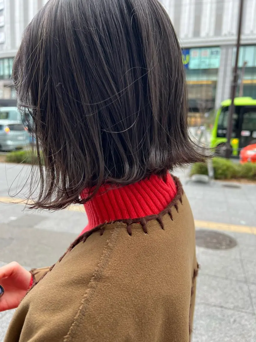 ミディアム カラー カット ヘアカラー トリートメント ツキノキ　ミナ 8月から西梅田店のヘアスタイル