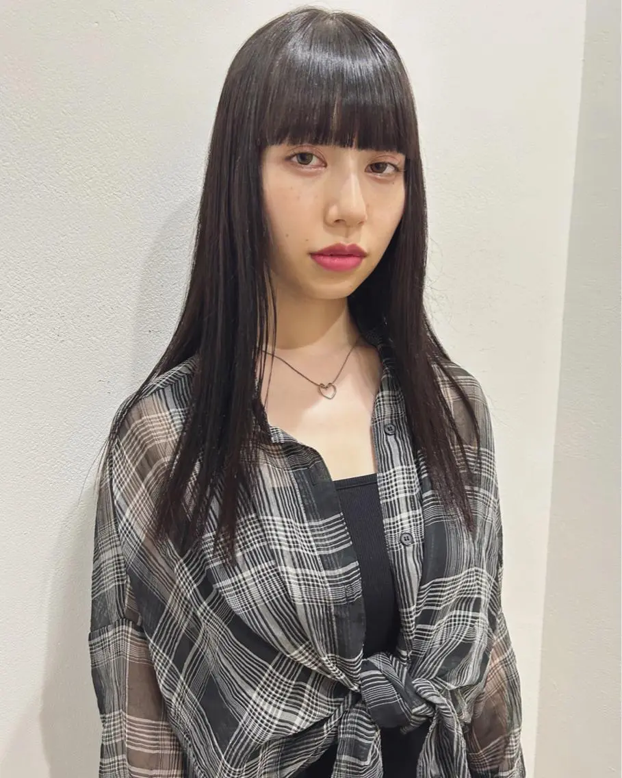 ロング カラー ワイドバング カット ヘアカラー トリートメント 村上雅人 ナチュラルモードのヘアスタイル