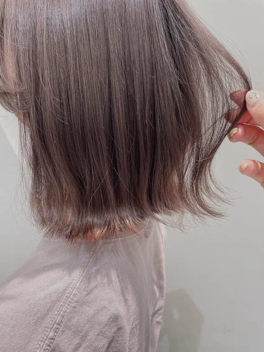 ミディアム カラー グレージュ ヘアカラー トリートメント 🦖鶴岡 香純🦖のヘアスタイル