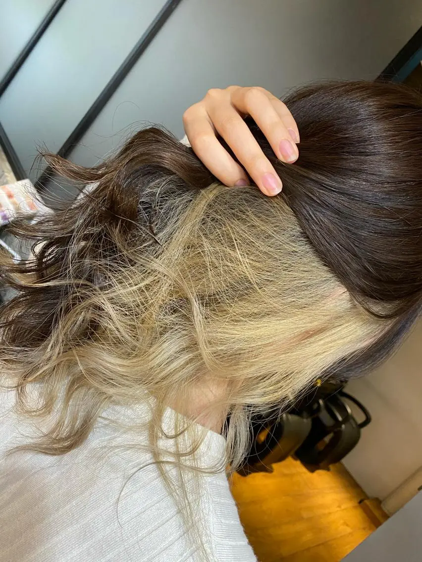 ロング カラー ヘアアレンジ インナーカラー 久米 治仁のヘアスタイル