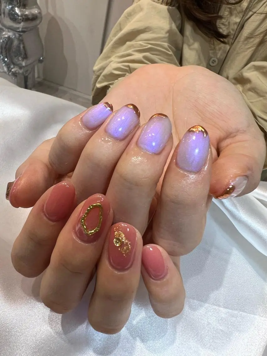 ネイル ジェルネイル 持ち込み ハンドネイル bijou nails 蓮のネイルデザイン