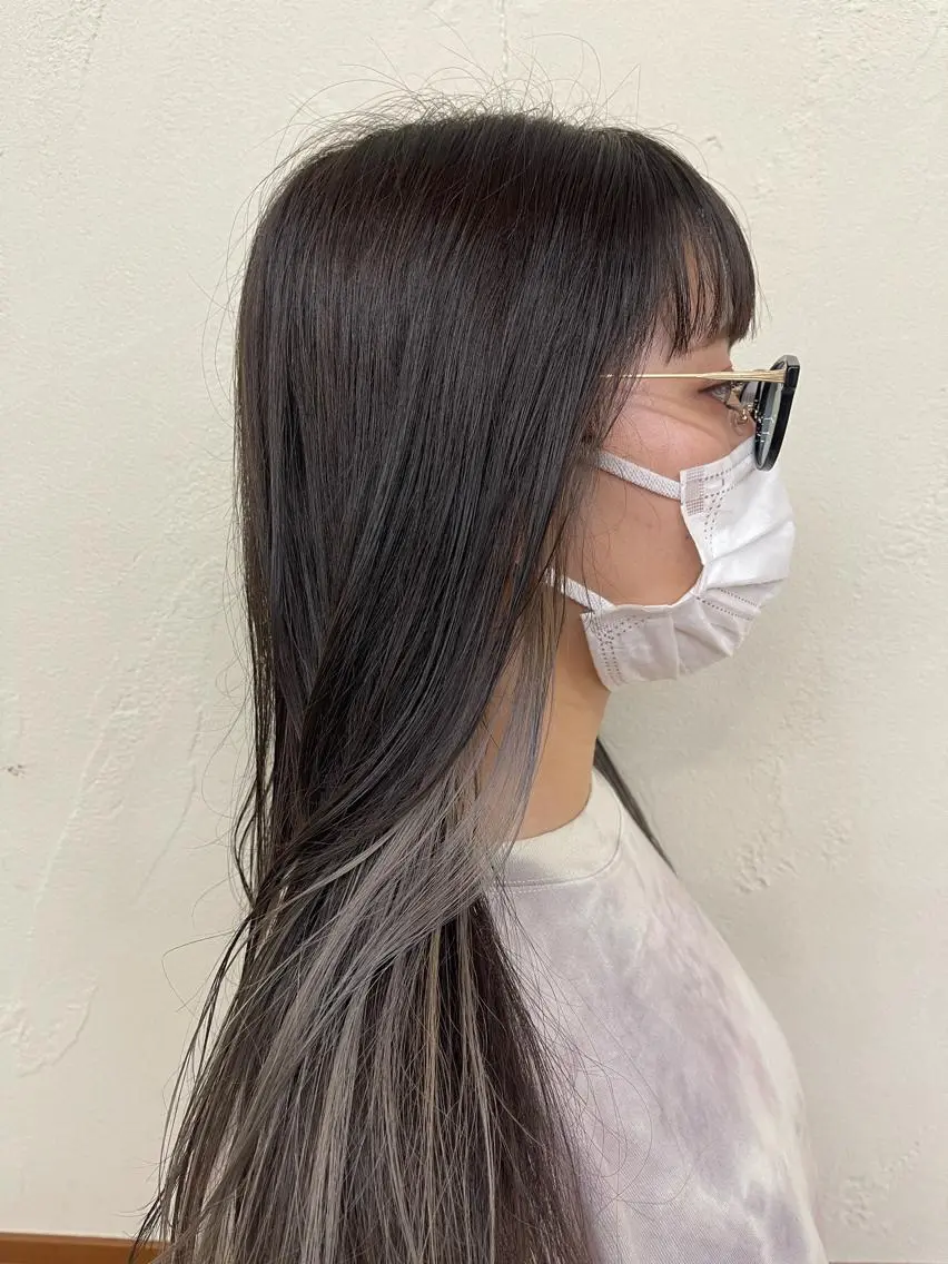 ロング ヘアカラー トリートメント 関根 沙季のヘアスタイル