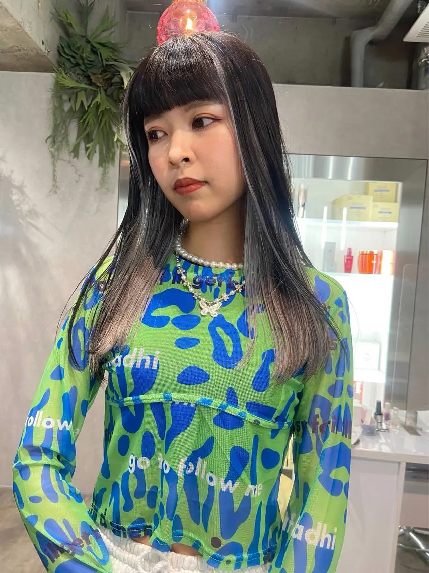 ロング カラー シルバー ヘアセット🎀パーマ Tsubasaのヘアスタイル