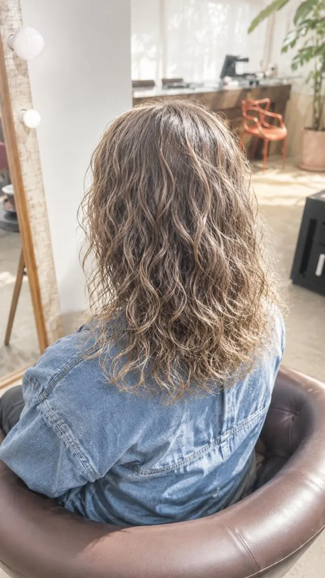 ミディアム パーマ ミディアムパーマ ストレートパーマ BEHIND THE CURTAIN りこのヘアスタイル