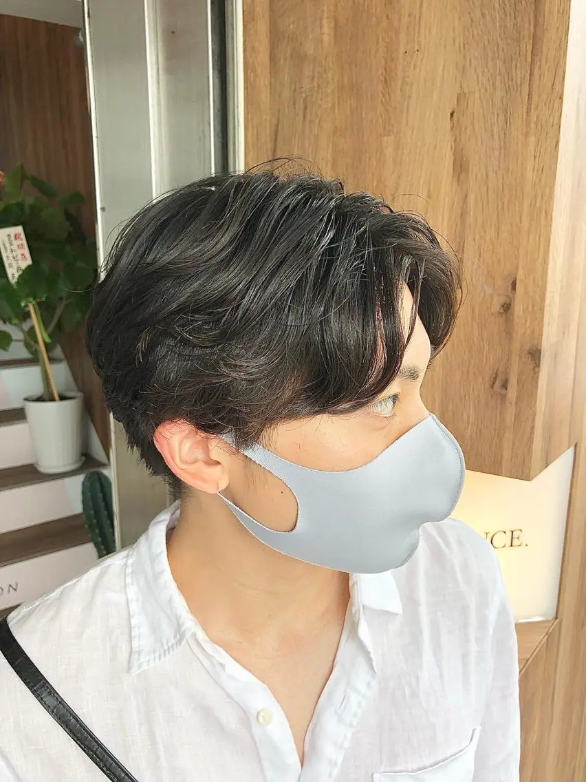 パーマ メンズ 【ブリーチ無しW】 【暗髪&暖色系】圭真のヘアスタイル