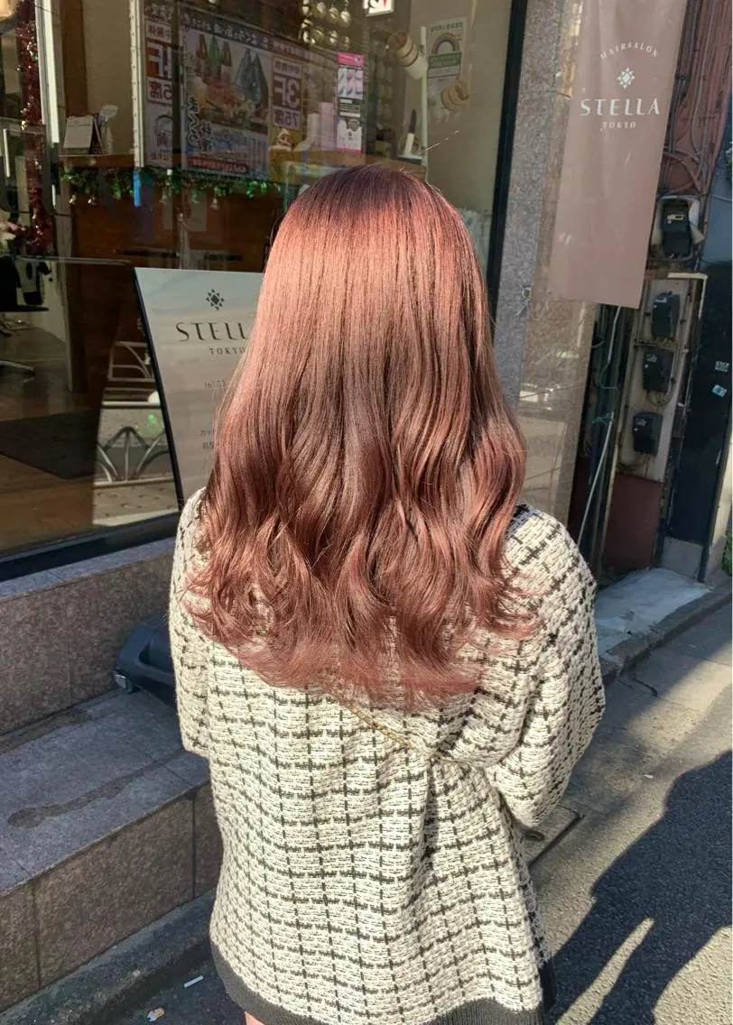 セミロング カラー ベージュカラー ピンクカラー ピンクベージュ カット ヘアカラー トリートメント 矢野 晃平のヘアスタイル