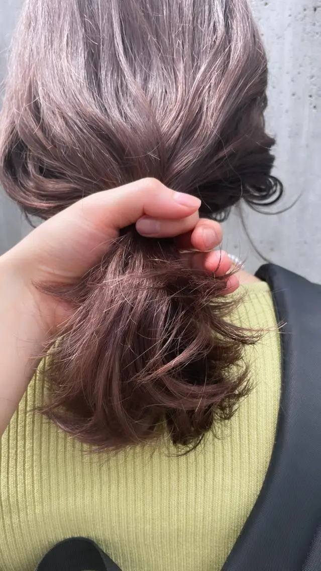 ミディアム アッシュ ヘアカラー トリートメント minatsu 東京の技術を京都でのヘアスタイル