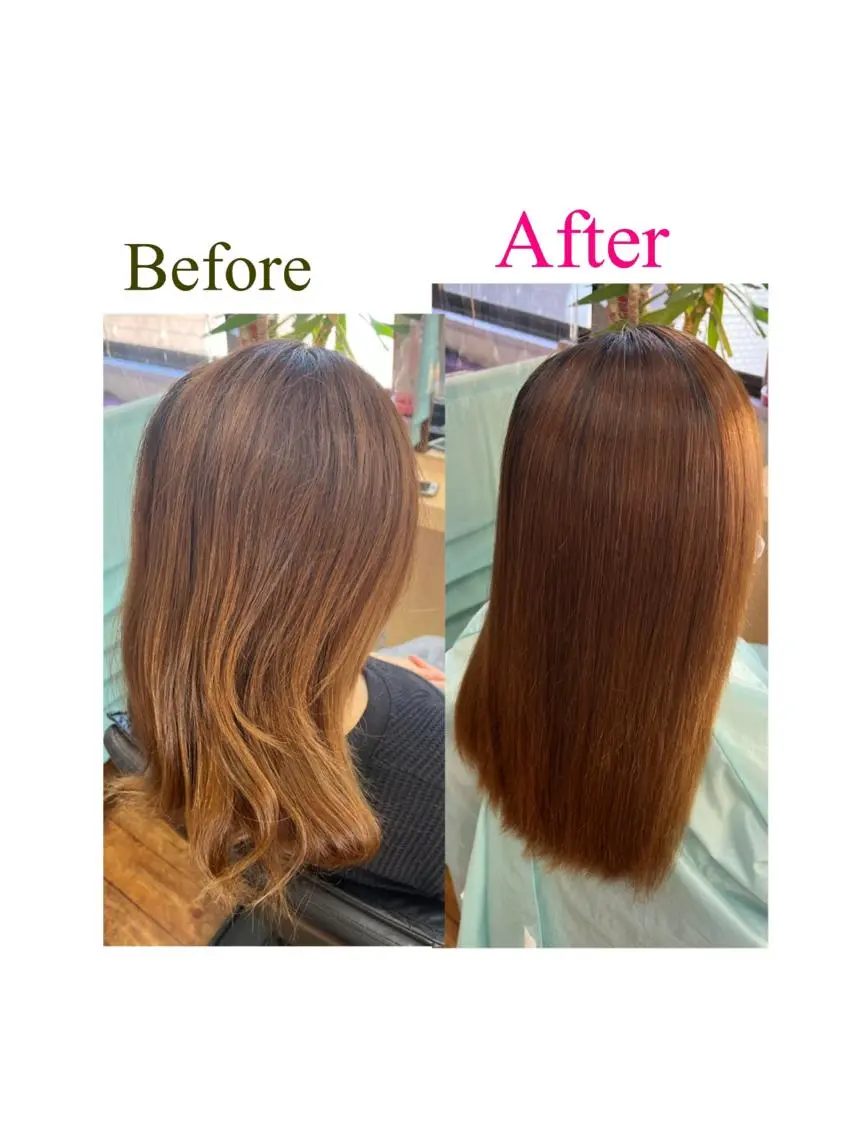 ロング パーマ ストレートパーマ kimiwada maiのヘアスタイル