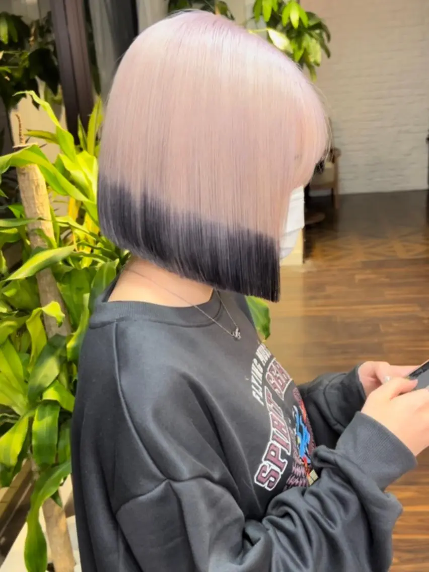 ショート カラー ブリーチ ダブルカラー ハイトーンカラー イルミナカラー インナーカラー ヘアカラー トリートメント ヘアセット 🧡色落ちまで2度 楽しめる🧡ヨシキのヘアスタイル