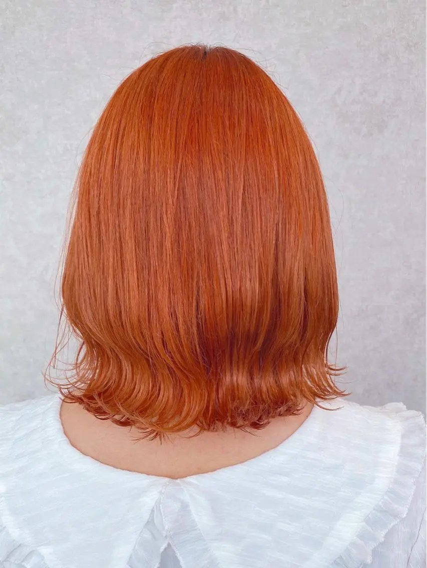 ミディアム カラー カット ヘアカラー トリートメント 浦口友華 ♡  暖色系カラーのヘアスタイル