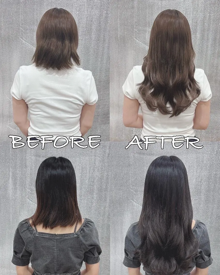 ロング カラー ヘアアレンジ シールエクステ バレイヤージュ ブリーチ ケアブリーチ ダブルカラー LIP 大阪本店 エクステ MISAのヘアスタイル