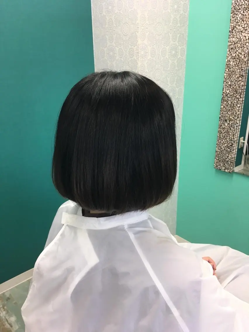 ミディアム 縮毛矯正 山本 雷のヘアスタイル