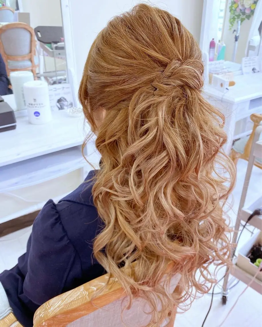 ロング ヘアアレンジ エクステ ヘアセットサロン ココのヘアスタイル