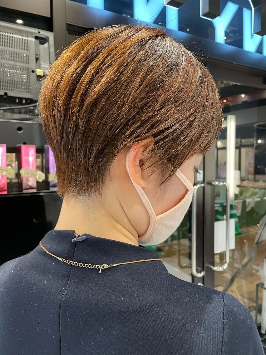 ショート カラー ショートヘア カット メンズヘア特化 崎田 成人のヘアスタイル