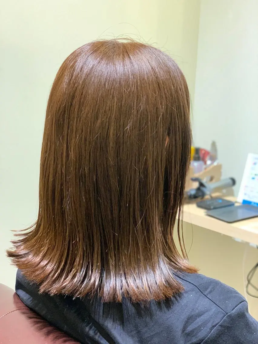 セミロング カラー 北川 拓也のヘアスタイル