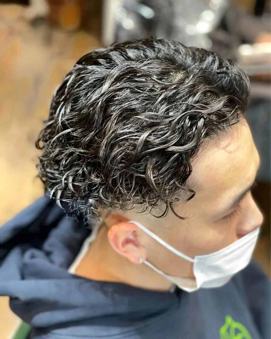ショート パーマ メンズ パーマ ツイスパ/Wカラー ✨RYUのヘアスタイル