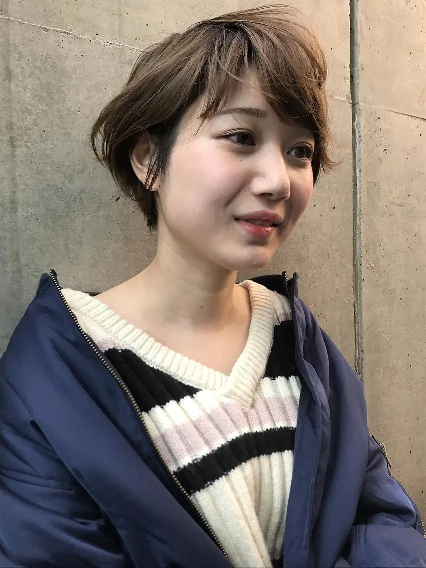 ショート カット ヘアカラー トリートメント 一ノ瀬 暁のヘアスタイル
