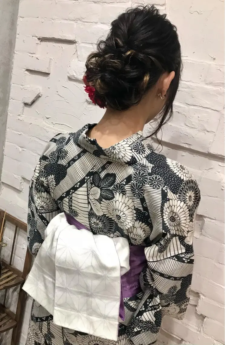 セミロング 着付け まつパ・ヘアセット ♡Chinami♡のマツエク・マツパデザイン