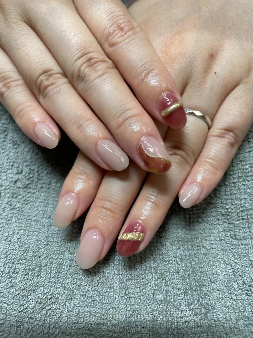 ミディアム ハンドネイル nail＆eye YUMIのマツエク・マツパデザイン
