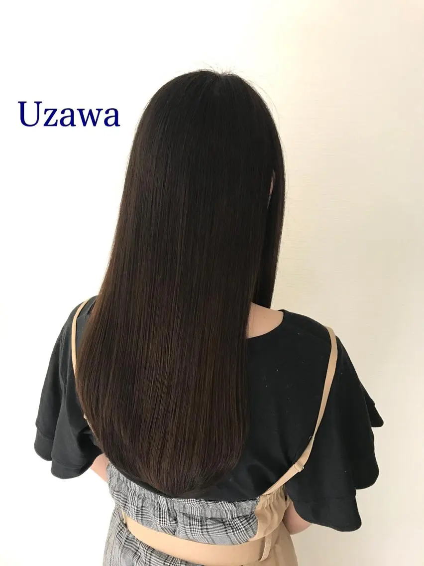 ロング カラー パーマ ヘアアレンジ アクアカラー 髪質改善 トリートメント 🌈ハイトーン髪質改 善🌈polon🌟のヘアスタイル