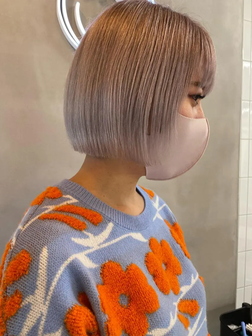 ショート カラー カット ヘアカラー トリートメント センターパート/ レイヤー/ayuのヘアスタイル