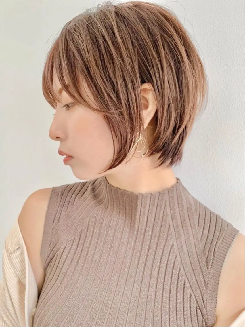 ショート カラー ヘアアレンジ ショートヘア ❣️縮毛矯正/ボブ /カラー/渡部晃輝のヘアスタイル