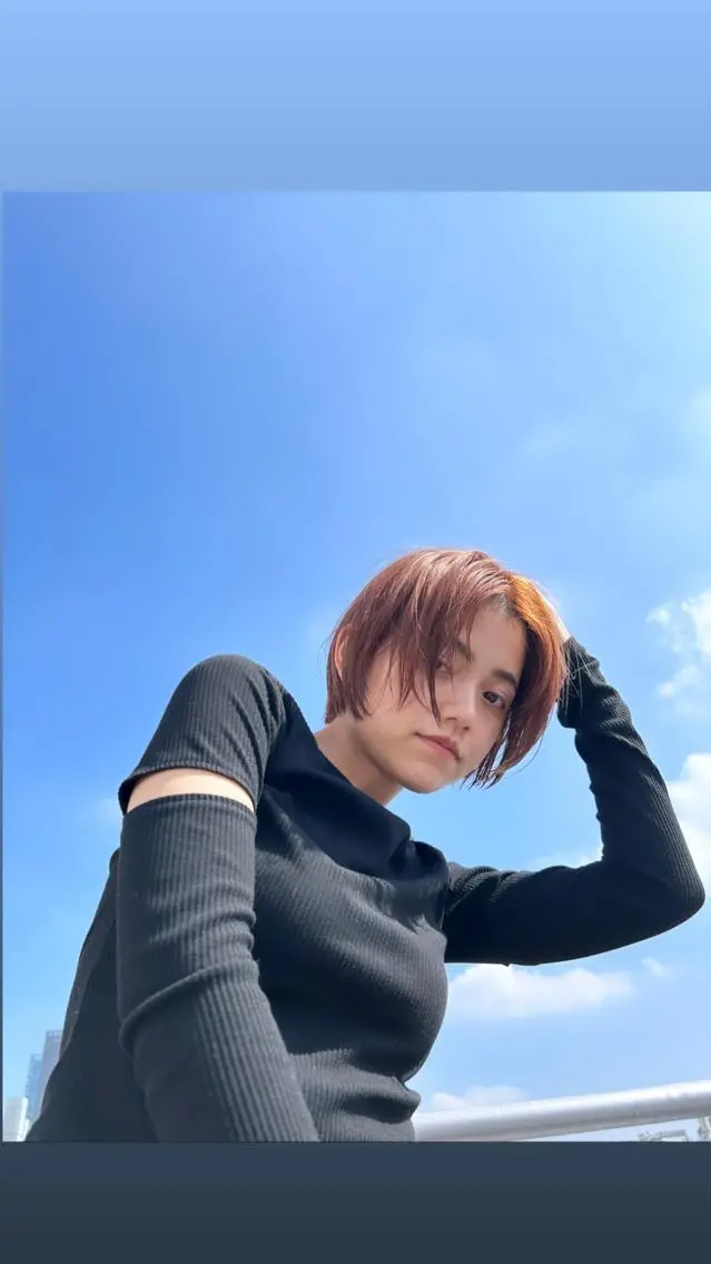 ショート カラー ブラウンカラー オレンジ オレンジブラウン カット ヘアカラー トリートメント 🧸艶々韓国ヘア 🧁mizunaのヘアスタイル