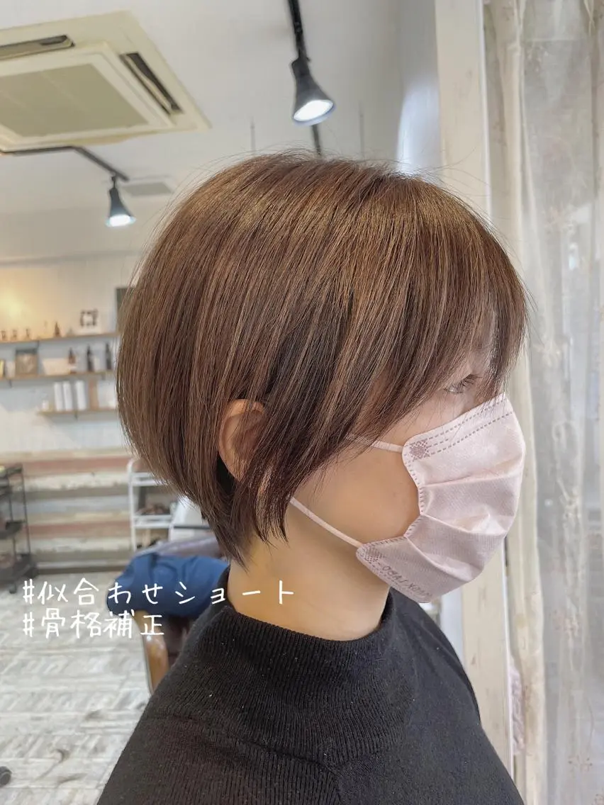 ショート カラー アッシュ ベージュカラー ブルーカラー ブルーグレー ブルーグレージュ 桜木町/西山竜一 /大人可愛い×美髪のヘアスタイル