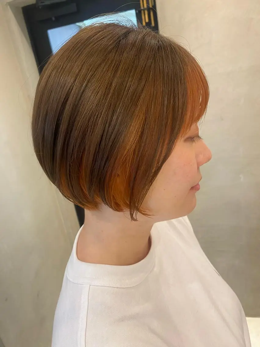 セミロング カット ヘアカラー トリートメント 新宿/顔周りカット +レイヤー=しずく♩のヘアスタイル