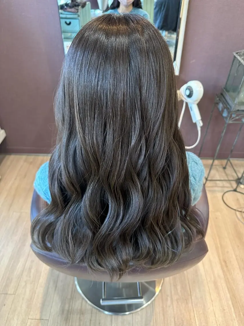 ロング ヘアカラー トリートメント ツヤ髪質改善 💜れいな💜のヘアスタイル
