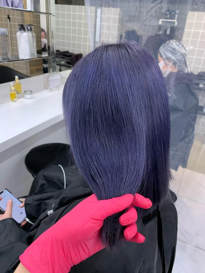セミロング カラー ヘアアレンジ 🩵 JURI🩵のヘアスタイル