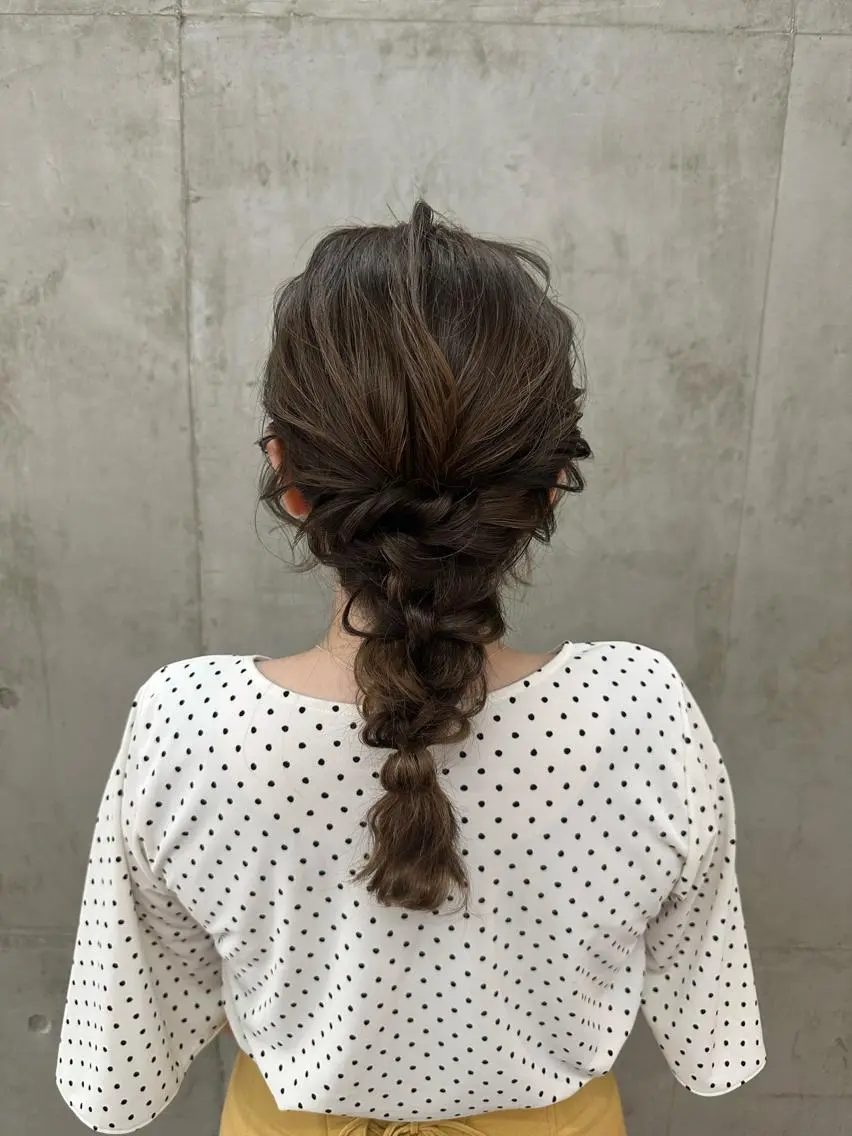 ミディアム ヘアアレンジ ヘアセット カットモデル募集中 ／HARUKA🎀のヘアスタイル
