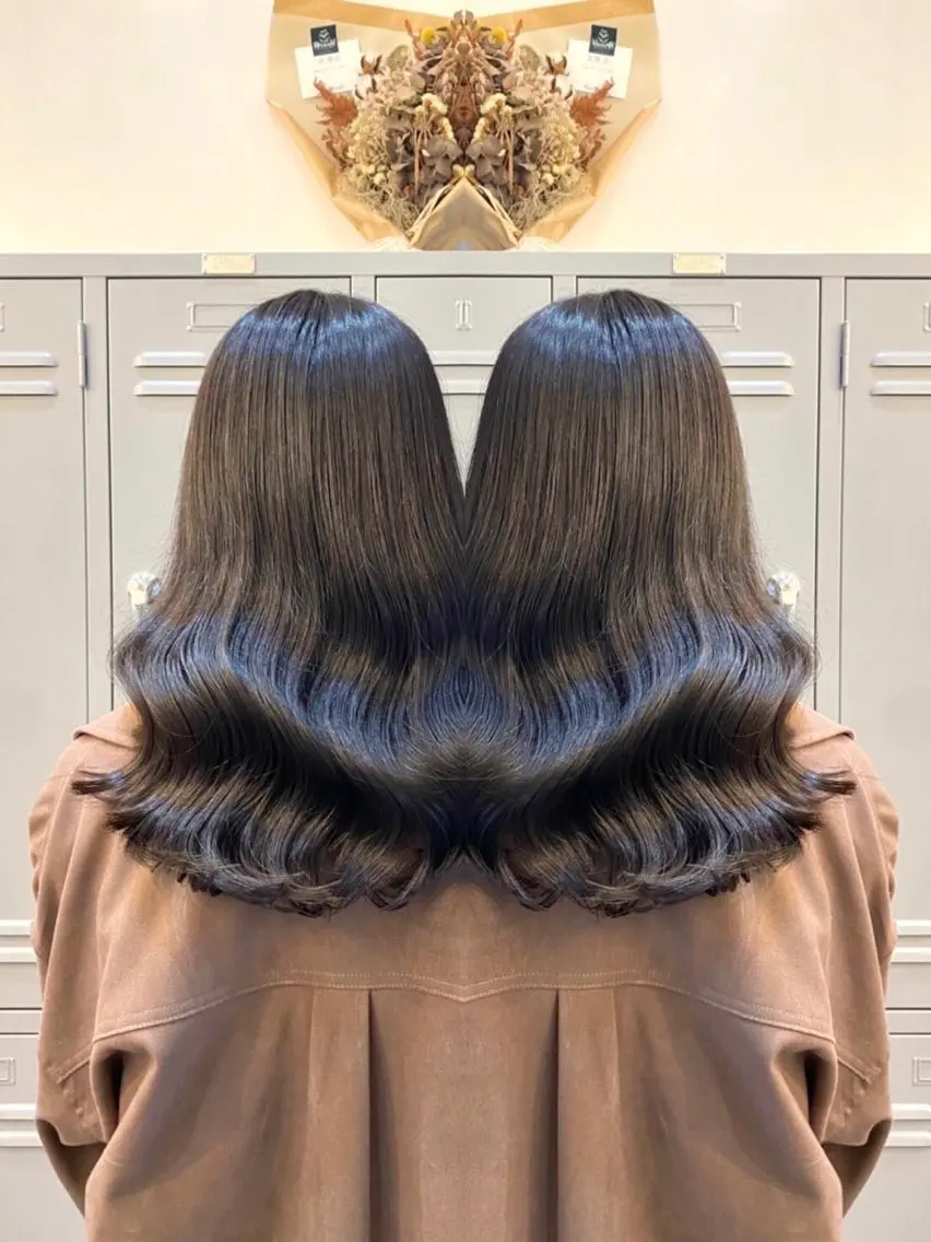 ロング カラー パーマ トリートメント 🩵レイヤー✖︎ 髪質改善🩵リョウヤのヘアスタイル