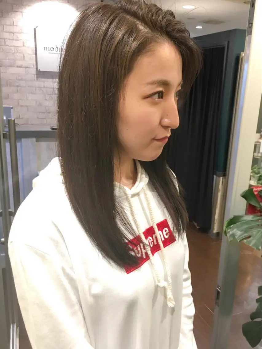 ロング カラー カット ヘアカラー トリートメント ヘッドスパ 髪質改善ハッシュフェ イスレイヤーYASUのヘアスタイル