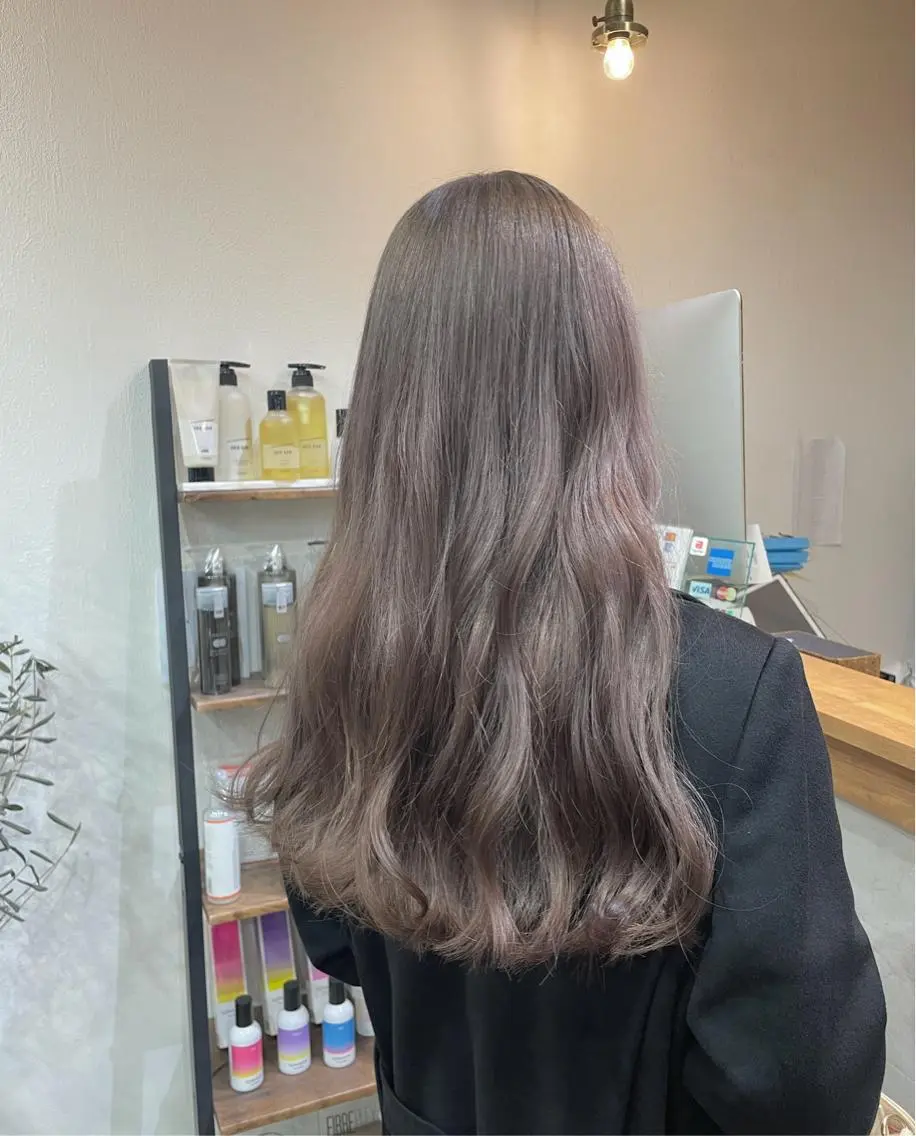 ロング カラー ピンクカラー カラーモデル募集 吉原佳穂💗のヘアスタイル