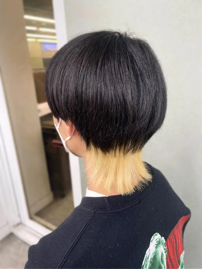 ショート カラー メンズ メンズウルフカット ウルフカット 🎀プルエクステ みまひかる🎀のヘアスタイル