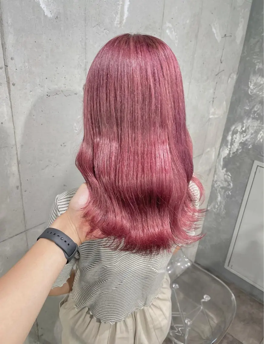ミディアム カラー ヘアカラー トリートメント ヘッドスパ ヘアセット ベージュカラー💖 やすひろのヘアスタイル