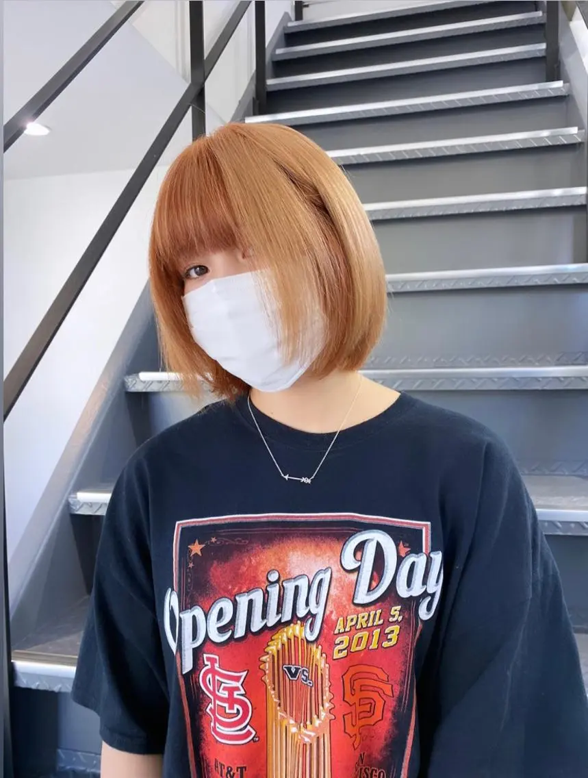 ショート カラー ヘアアレンジ ハイトーンカラー🌈 メンズパーマ鈴木康平のヘアスタイル