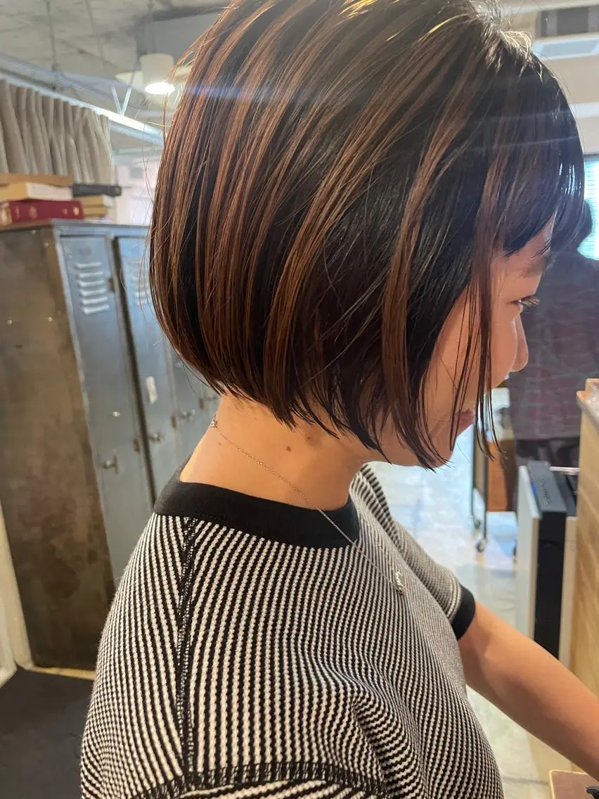 ショート カット ヘアカラー トリートメント ayane⭐️ボブ・ ショート・パーマのヘアスタイル